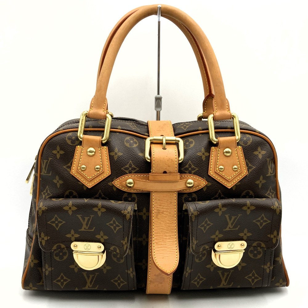 Louis Vuitton M40025 Manhattan GM Handbag Monogram Canvas Brown Pre-owned