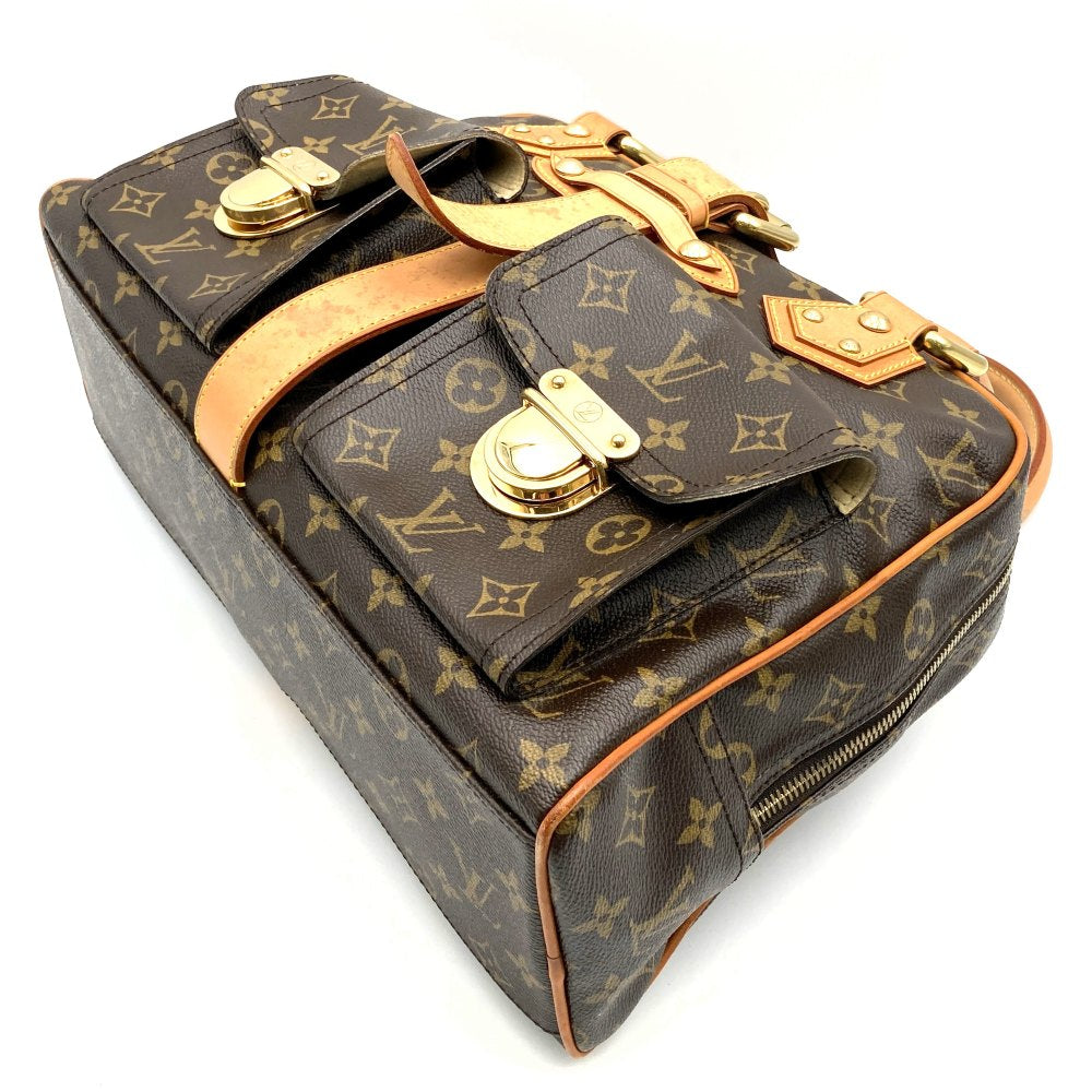 Louis Vuitton M40025 Manhattan GM Handbag Monogram Canvas Brown Pre-owned