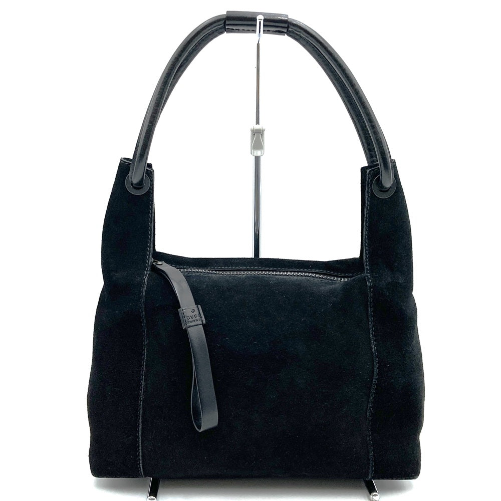 GUCCI 101333 Handbag Shoulder Bag Suede Black Women's PRE-OWNED