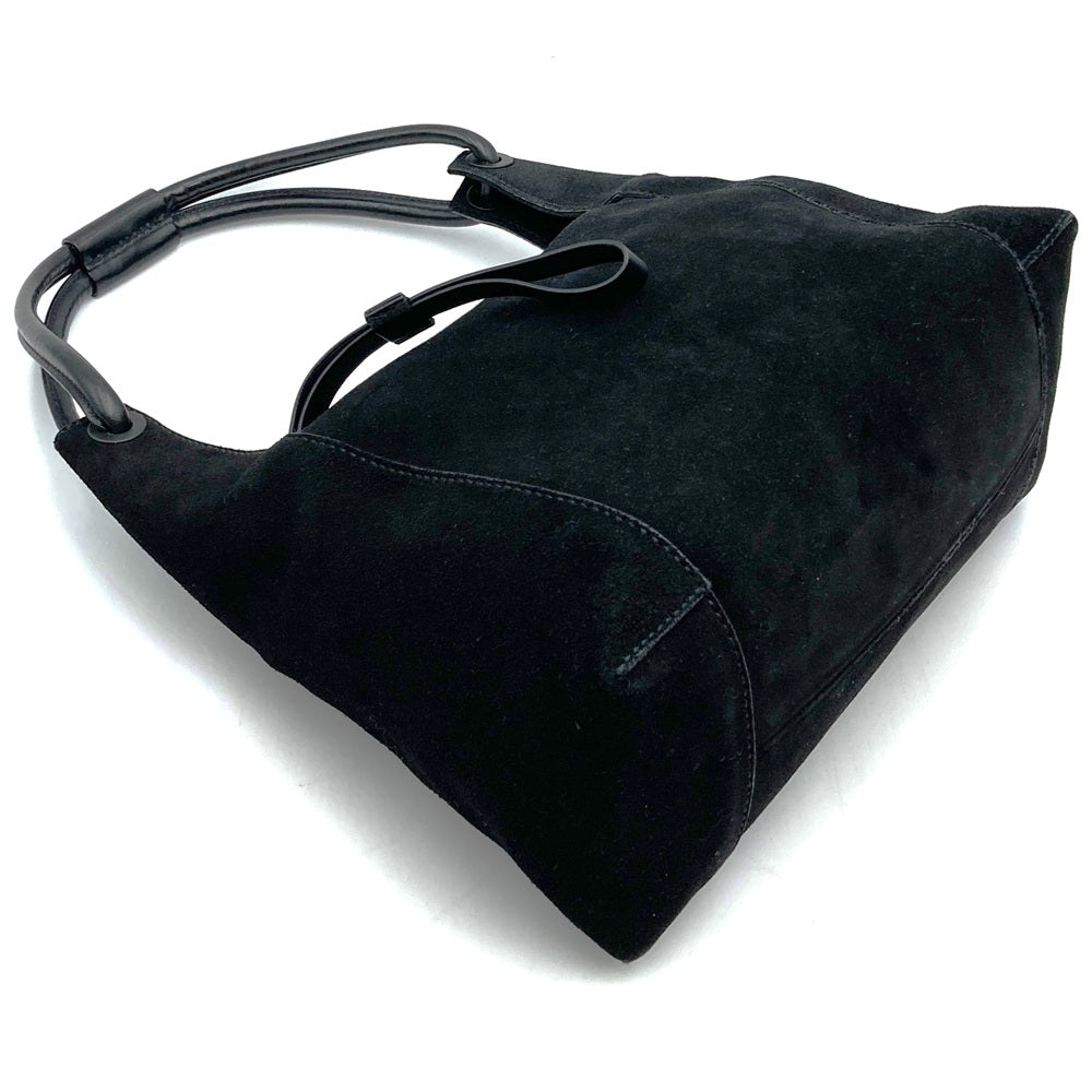 GUCCI 101333 Handbag Shoulder Bag Suede Black Women's PRE-OWNED