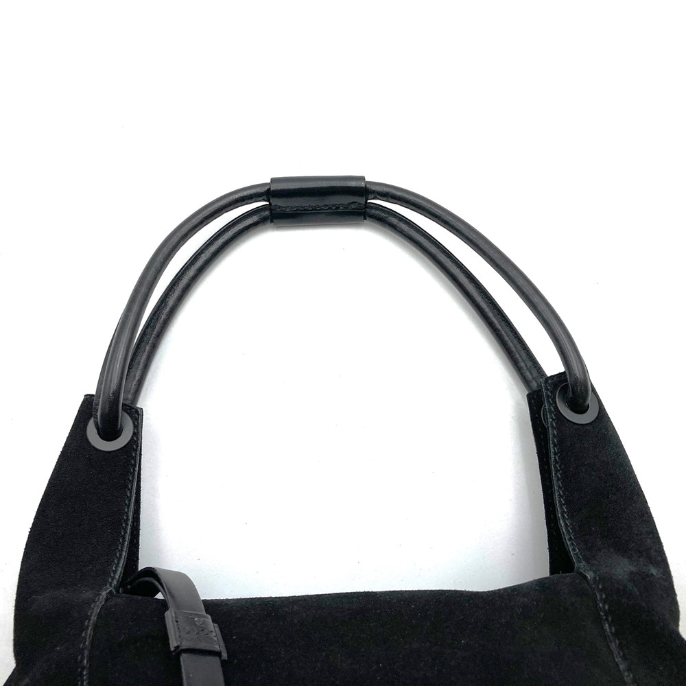 GUCCI 101333 Handbag Shoulder Bag Suede Black Women's PRE-OWNED