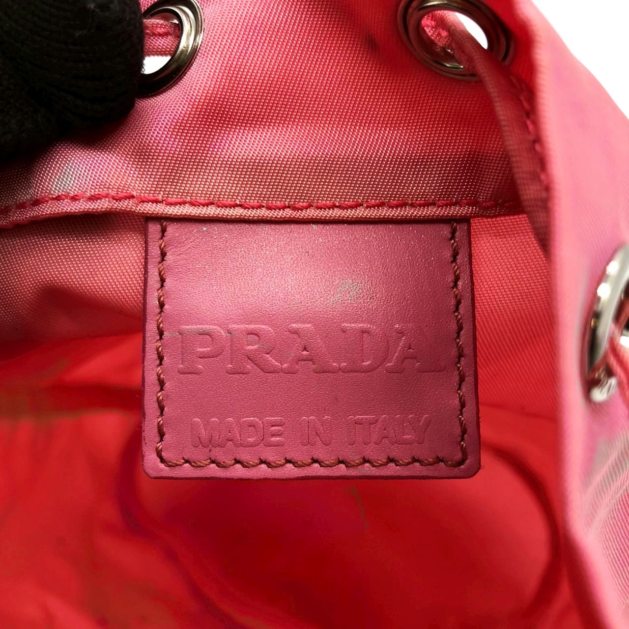 PRADA Prada Pouch Drawstring Handbag Nylon Pink Women's Men's Brand Fashion PRE-OWNED