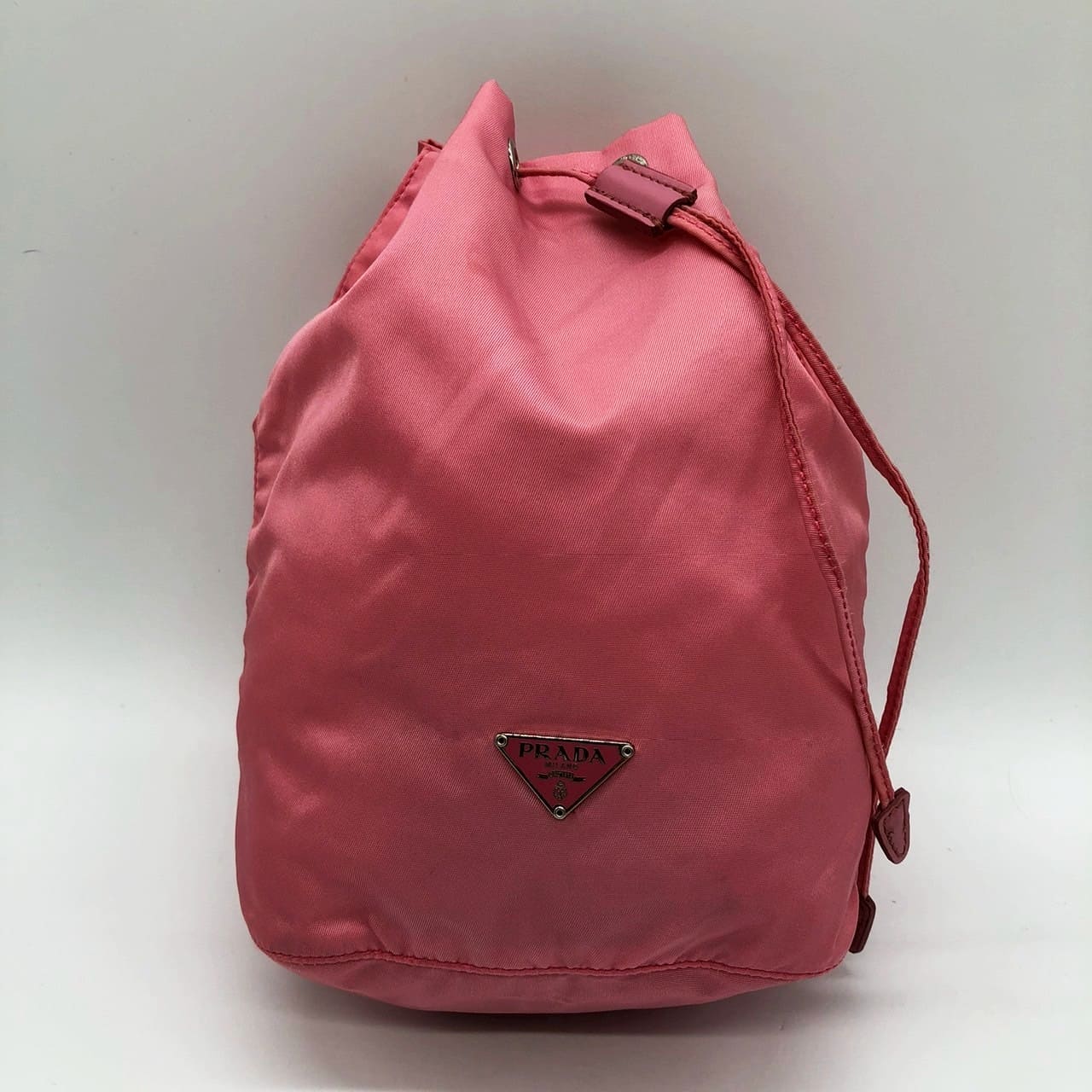 PRADA Prada Pouch Drawstring Handbag Nylon Pink Women's Men's Brand Fashion PRE-OWNED