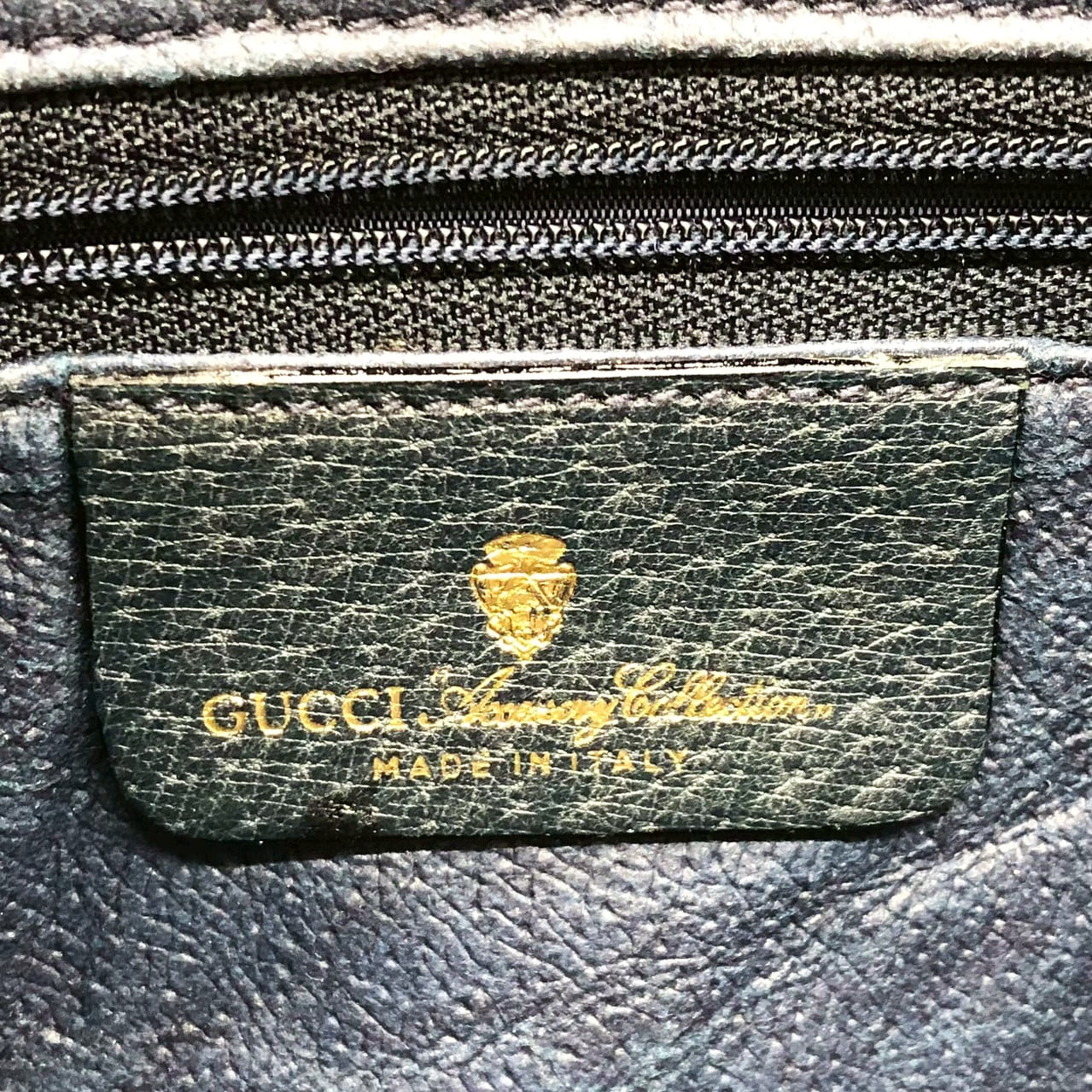 Gucci 86 02 Shoulder Bag/Handbag/Tote GG Supreme Leather Navy Pre-owned