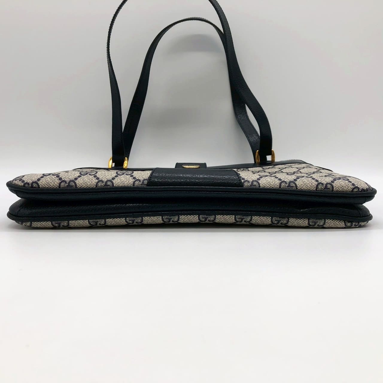 Gucci 86 02 Shoulder Bag/Handbag/Tote GG Supreme Leather Navy Pre-owned