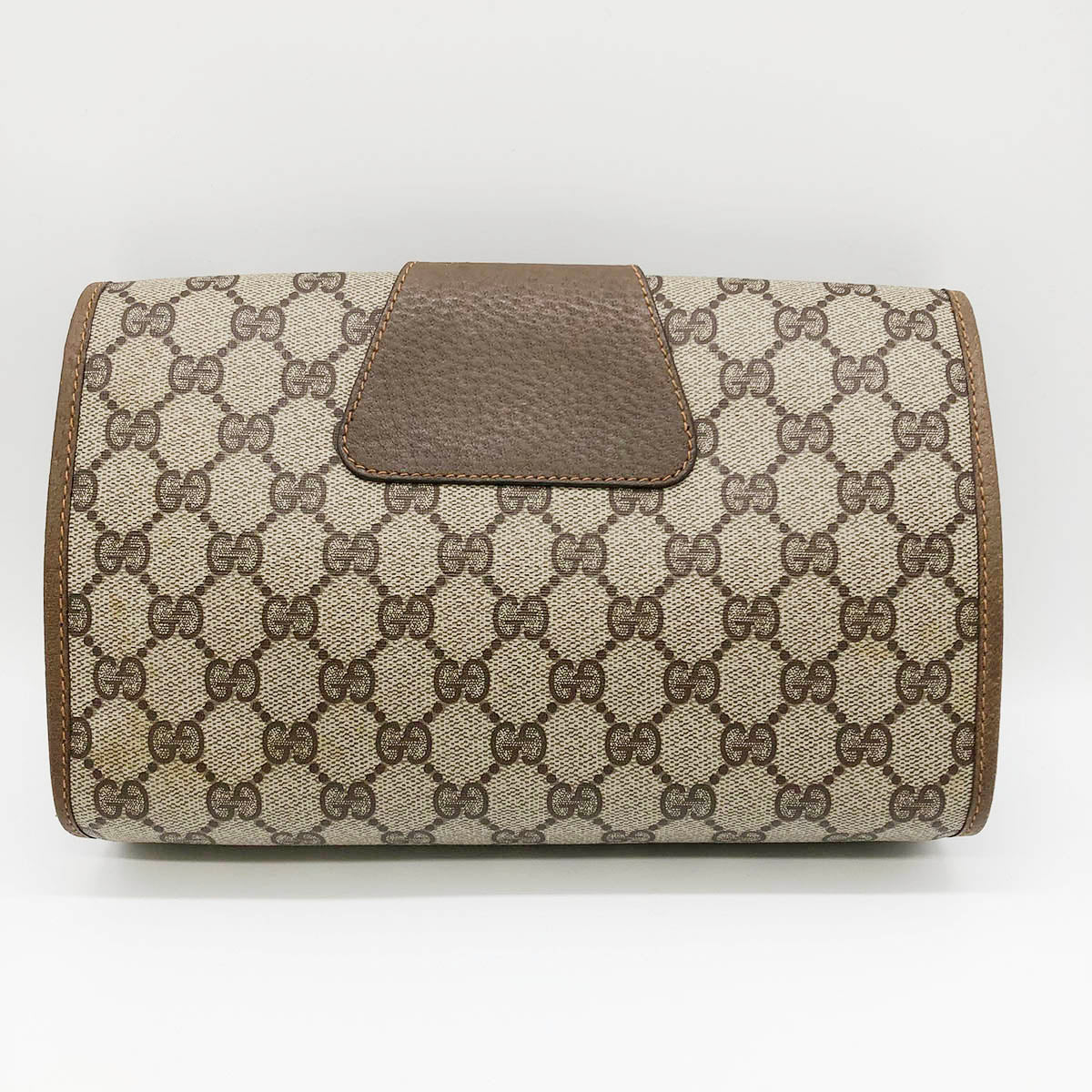 Gucci 89 01 030 Sherry Line Clutch Bag GG Supreme Brown Pre-owned