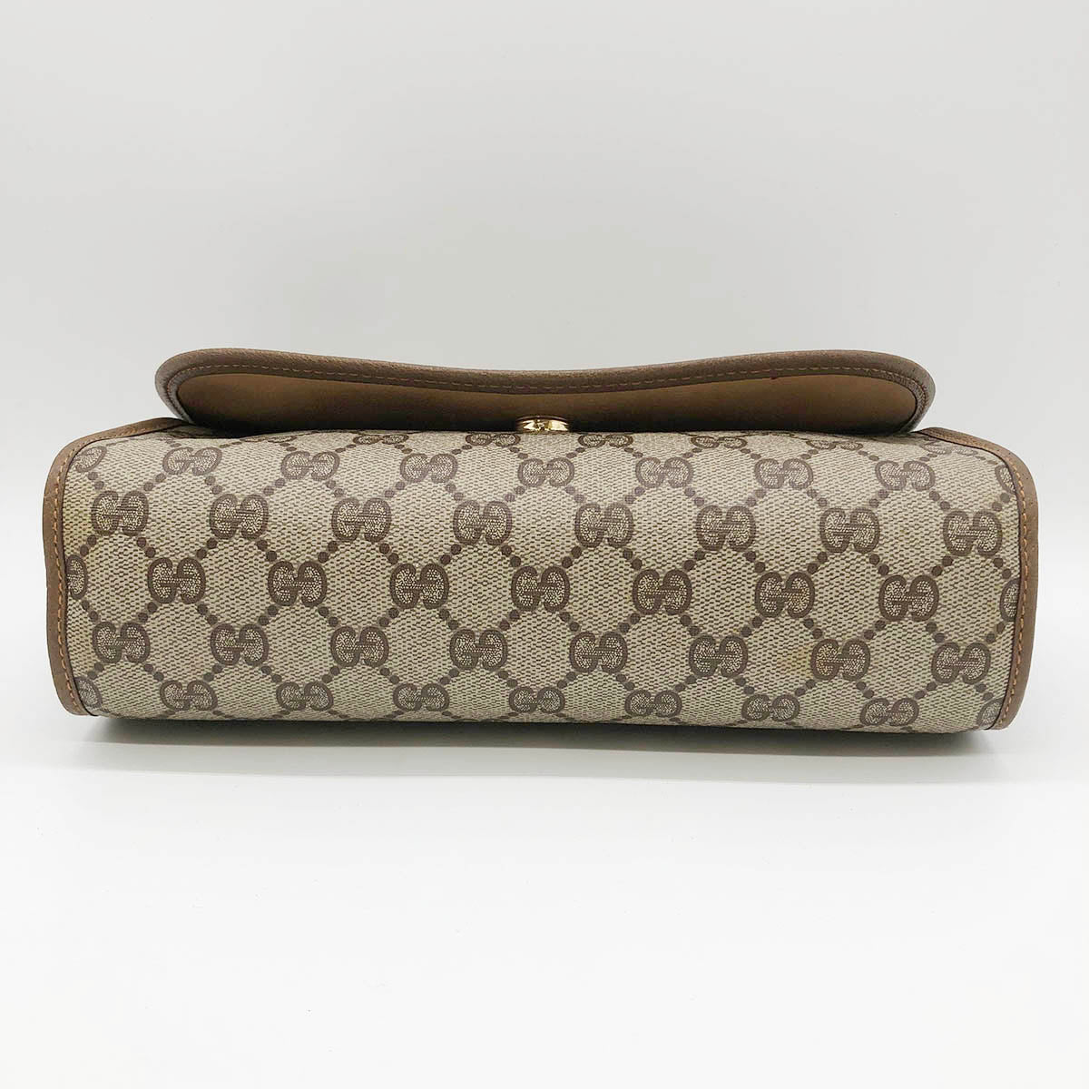 Gucci 89 01 030 Sherry Line Clutch Bag GG Supreme Brown Pre-owned