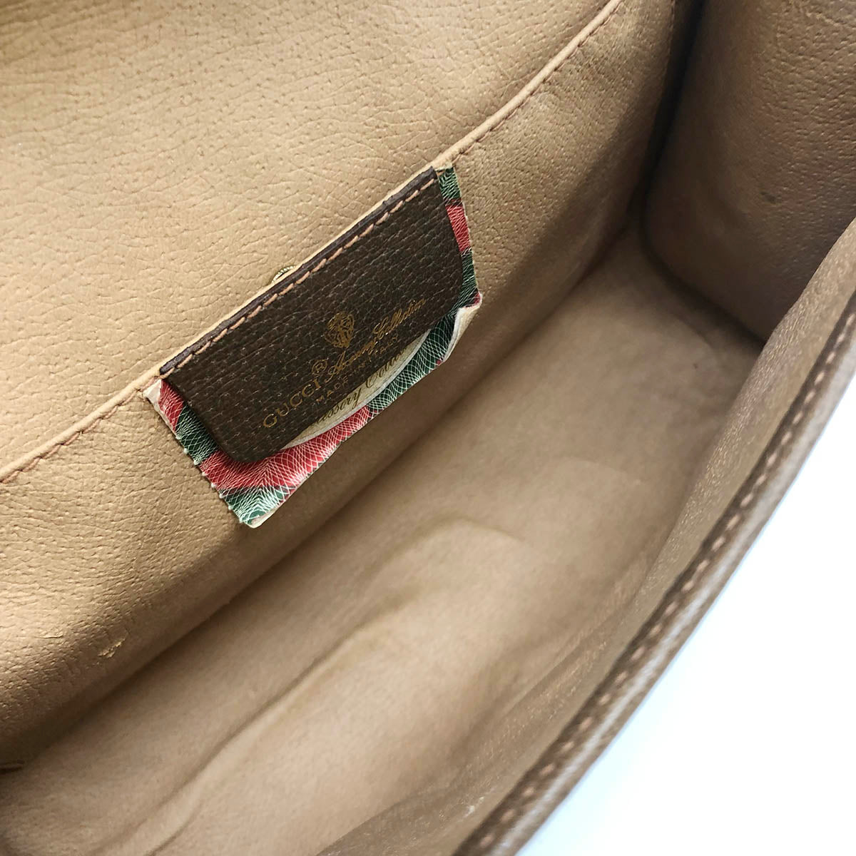 Gucci 89 01 030 Sherry Line Clutch Bag GG Supreme Brown Pre-owned