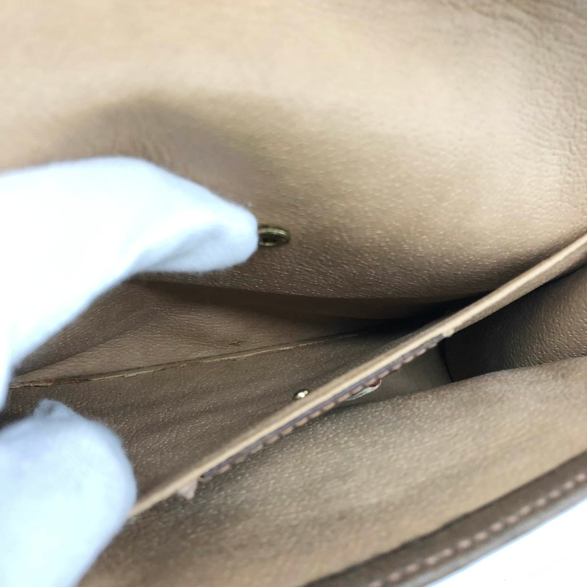 Gucci 89 01 030 Sherry Line Clutch Bag GG Supreme Brown Pre-owned