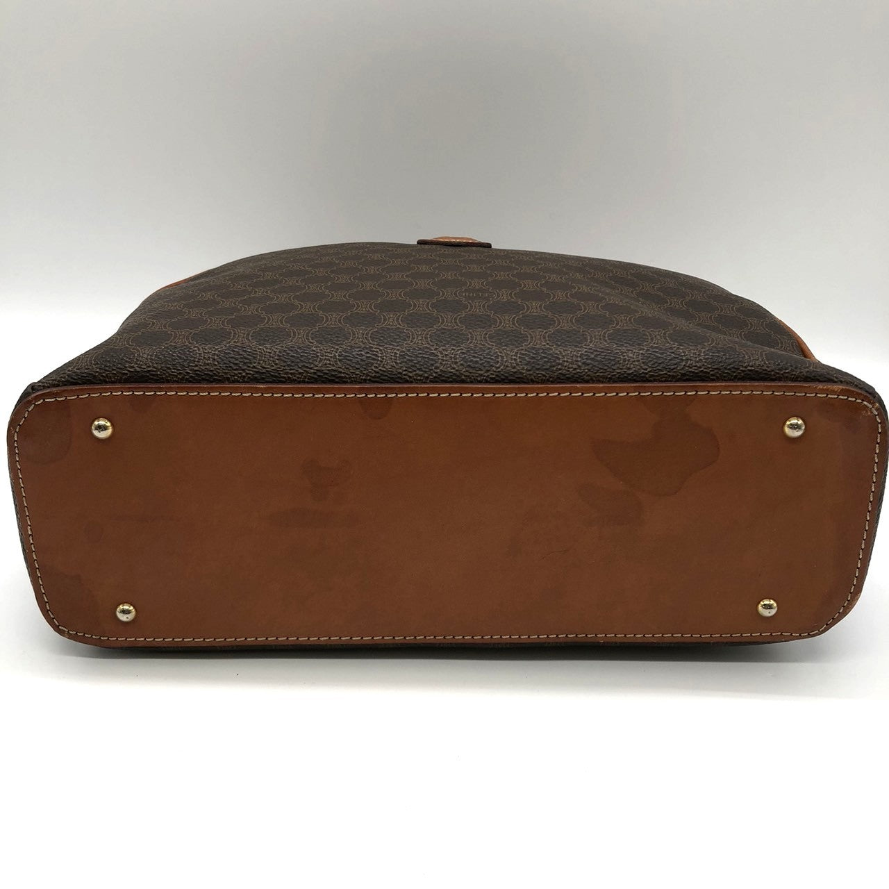 Celine MC96 Macadam Handbag in Brown PVC and Leather PRE-OWNED
