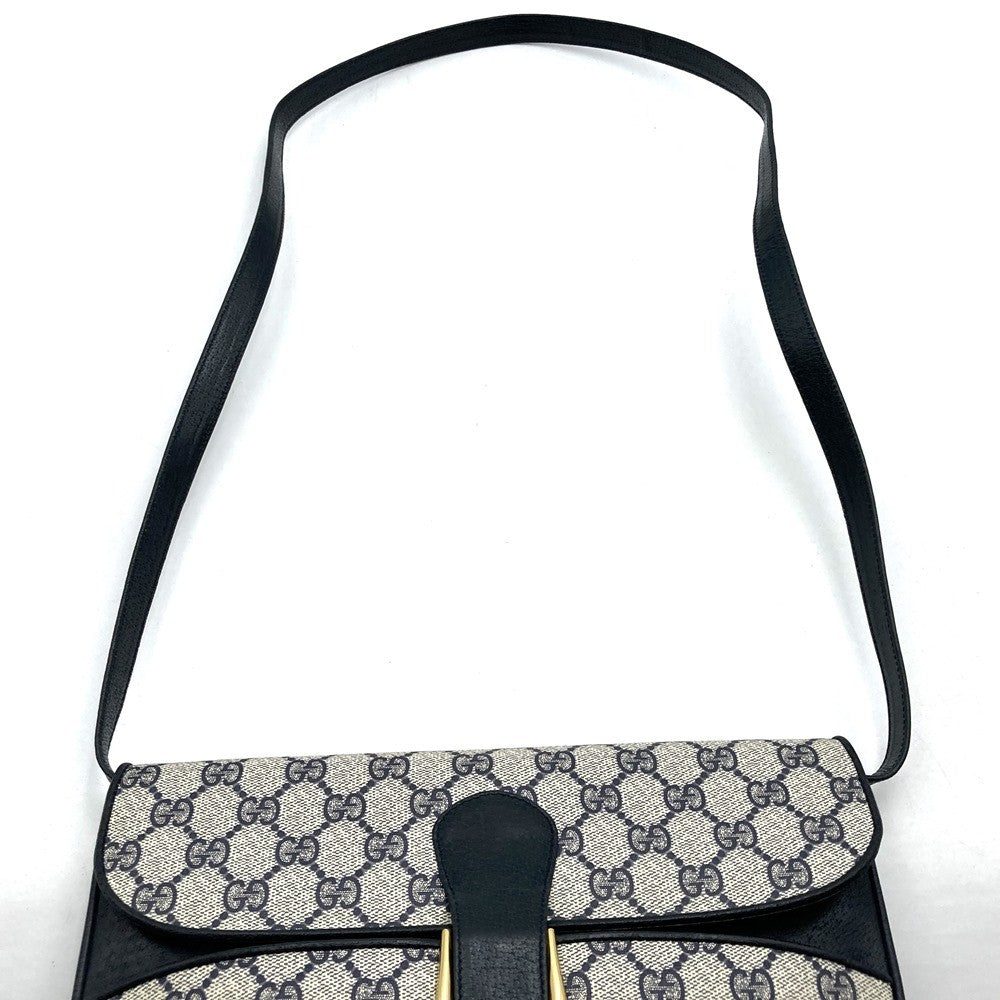 Gucci 904 02 025 GG Supreme Crossbody Shoulder Bag Canvas Navy Pre-owned