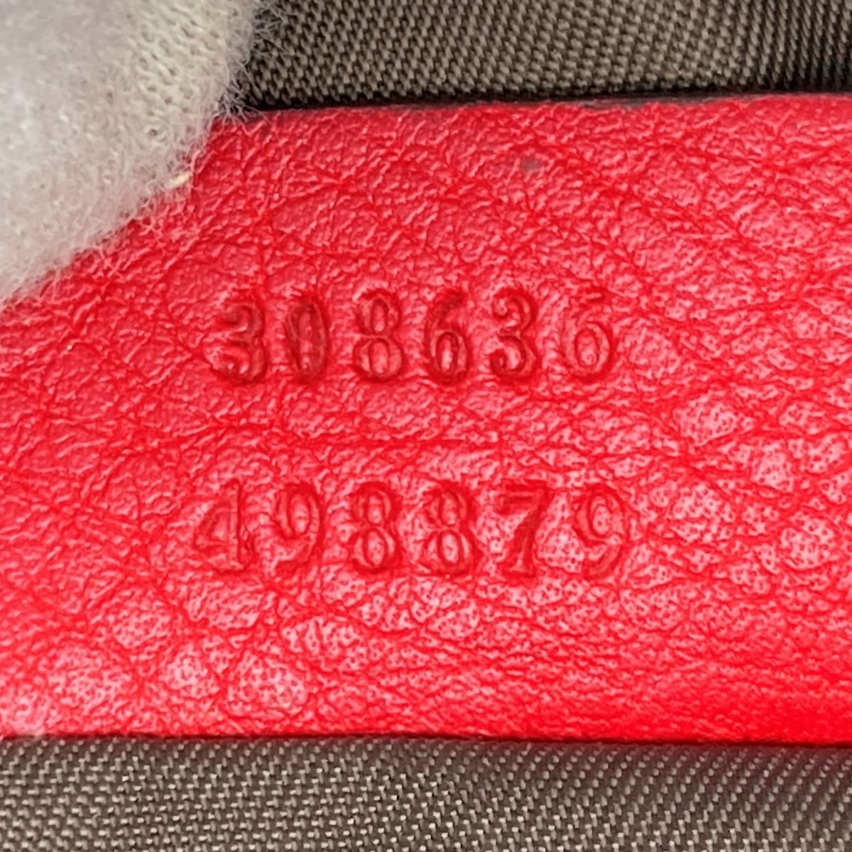Gucci 308636 Soho Pouch with Tassel and Interlocking G in Red Calfskin Leather PRE-OWNED