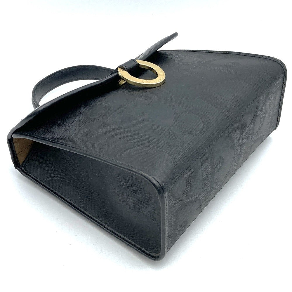 Christian Dior handbag, black PVC, Trotter print, high-end brand item PRE-OWNED