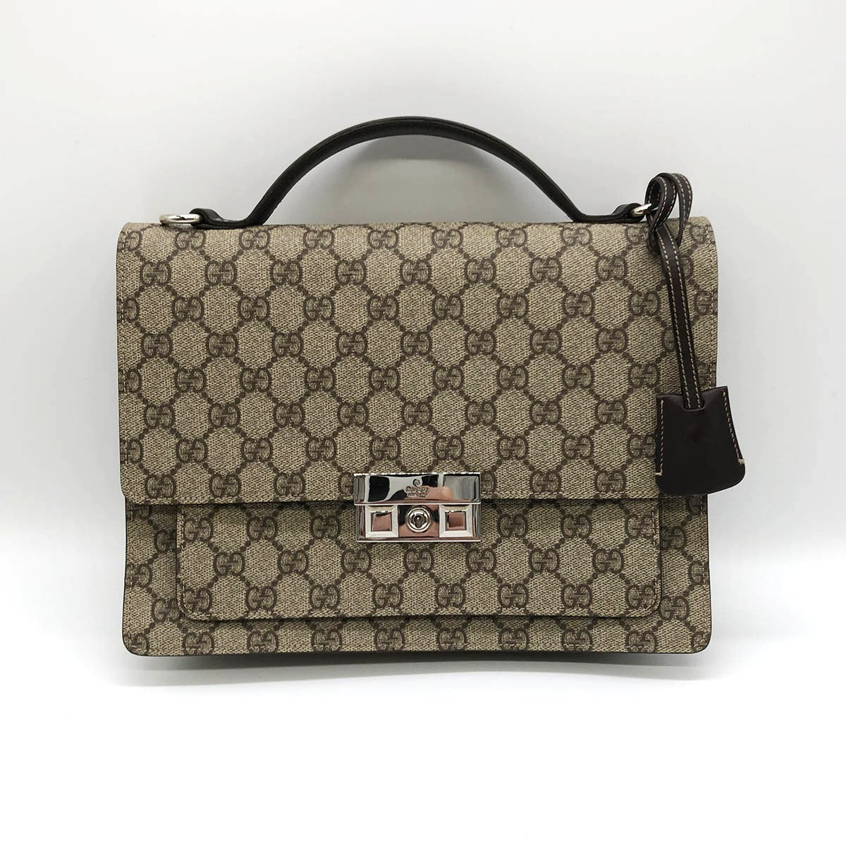Gucci 223650 Clutch Bag/Handbag GG Supreme Beige Pre-owned