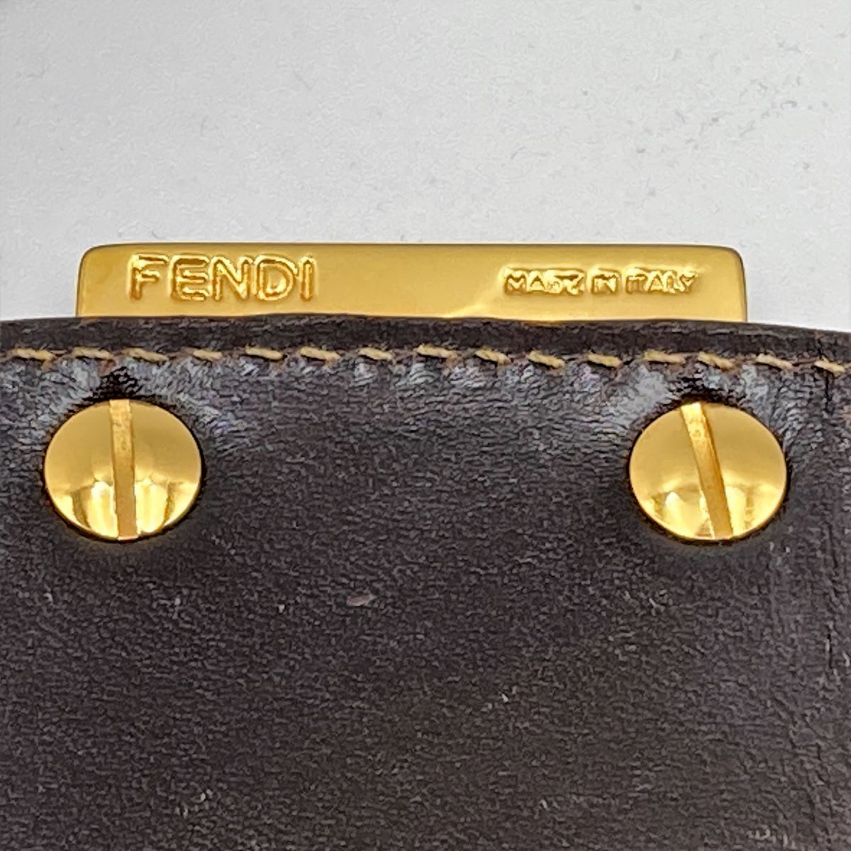 Fendi Mamma Bucket handbag in brown nylon Zucca with gold hardware PRE-OWNED