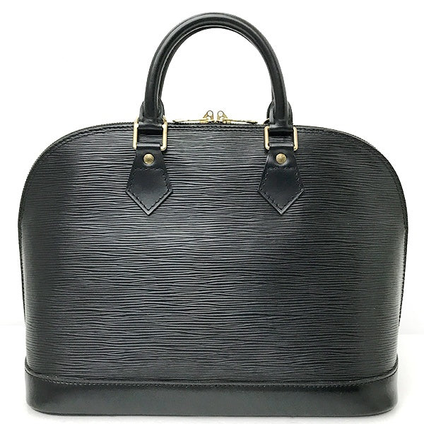[CLEARANCE]Louis Vuitton M52142 Alma Epi Handbag Mini Boston Bag in Noir Black Epi Leather for Women PRE-OWNED