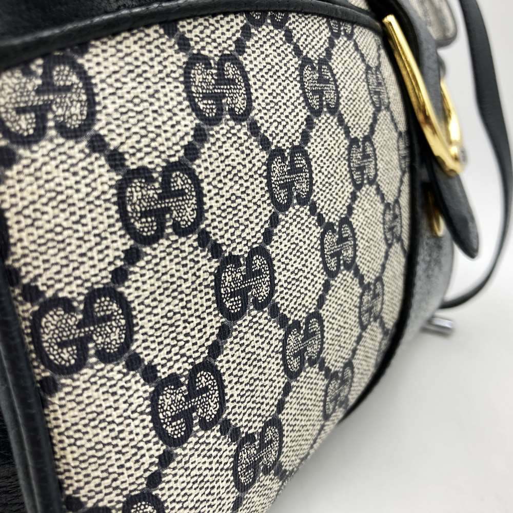 Gucci 904 02 025 GG Supreme Crossbody Shoulder Bag Canvas Navy Pre-owned