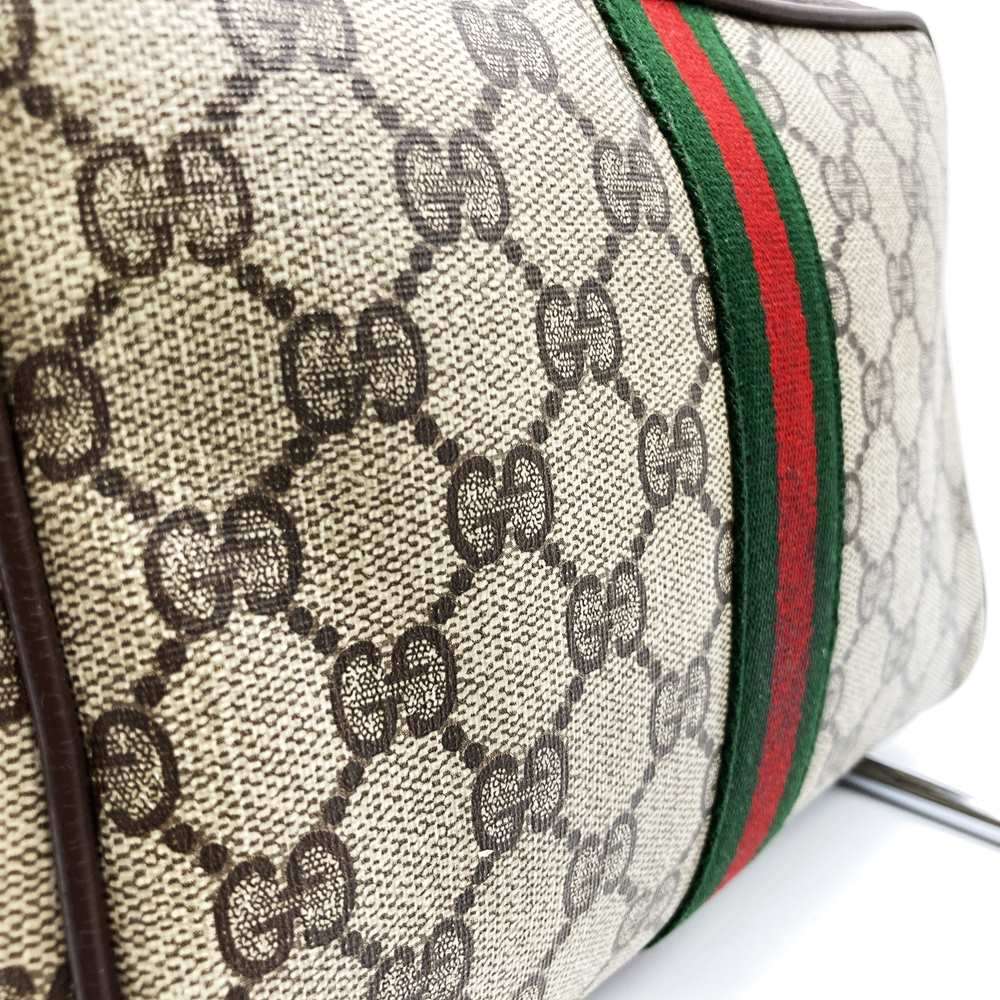Old Gucci 156 01 012 Clutch Bag/Second Bag Sherry Line GG Supreme Canvas Beige PRE-OWNED