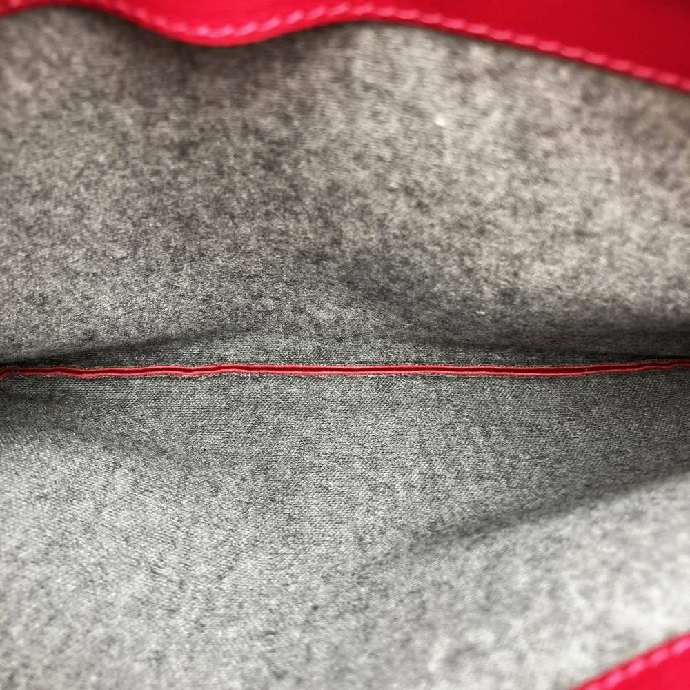 Celine Trio Shoulder Bag 0154, Crossbody, Dark Pink and Red Leather, High-End Brand PRE-OWNED
