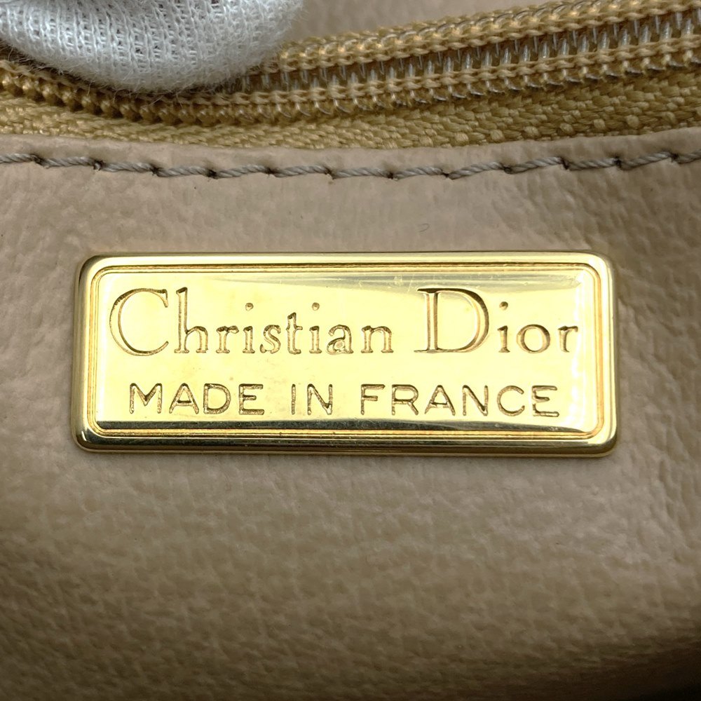 Christian Dior handbag, black PVC, Trotter print, high-end brand item PRE-OWNED