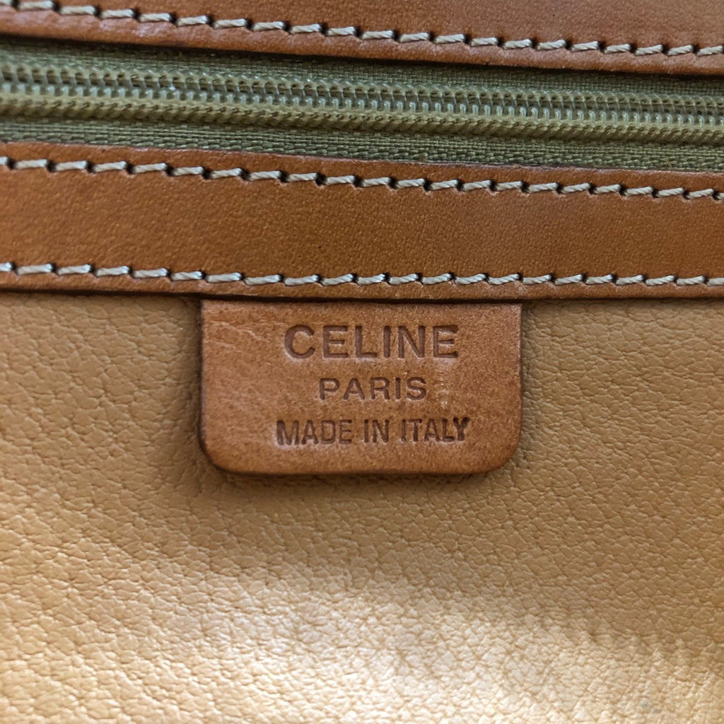 Celine MC96 Macadam Handbag in Brown PVC and Leather PRE-OWNED
