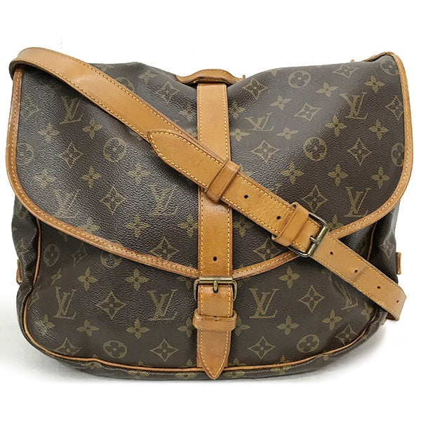 Louis Vuitton M42254 Saumur 35 Crossbody Shoulder Bag Monogram Canvas Brown Pre-owned