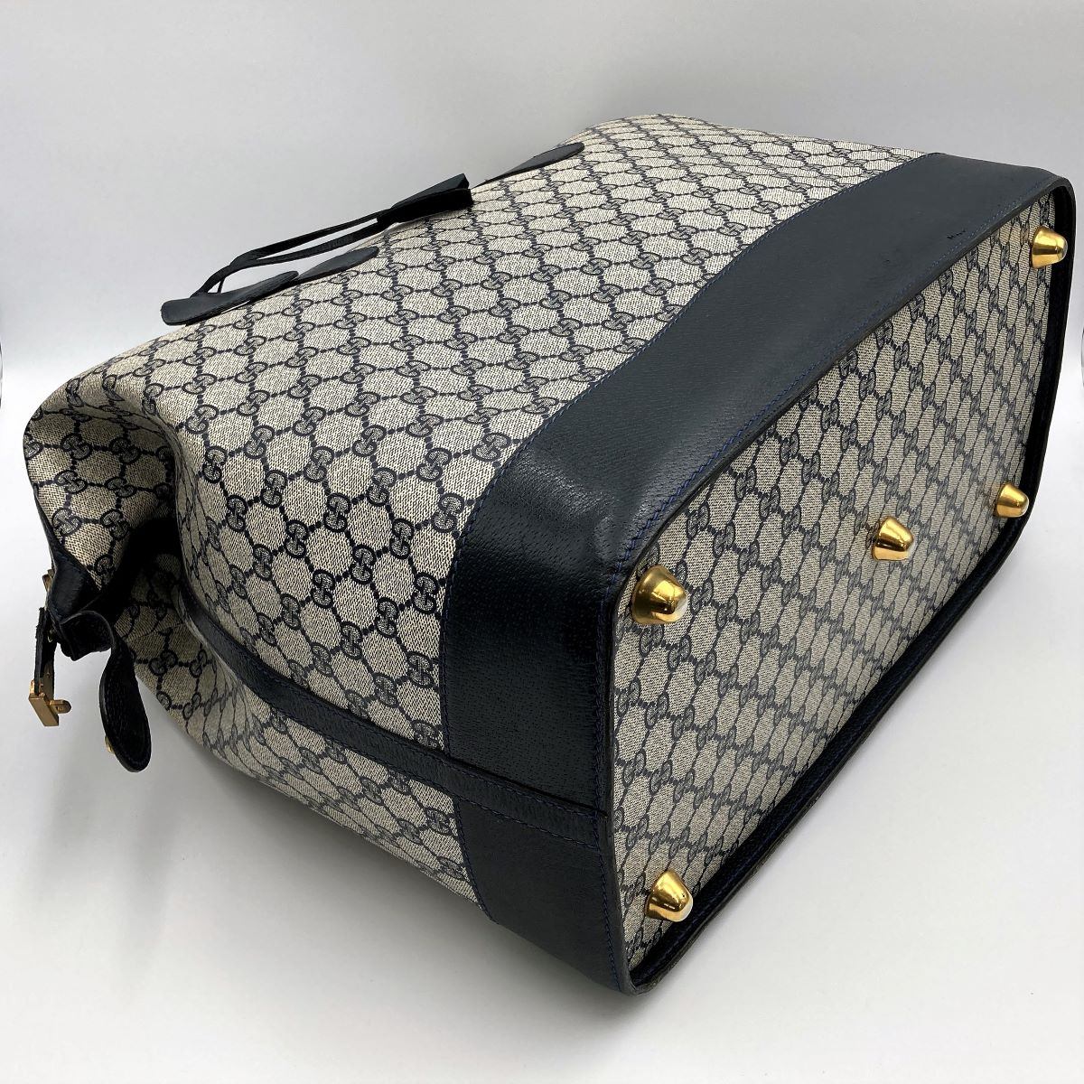 Gucci Boston bag/travel bag in GG Supreme navy PRE-OWNED