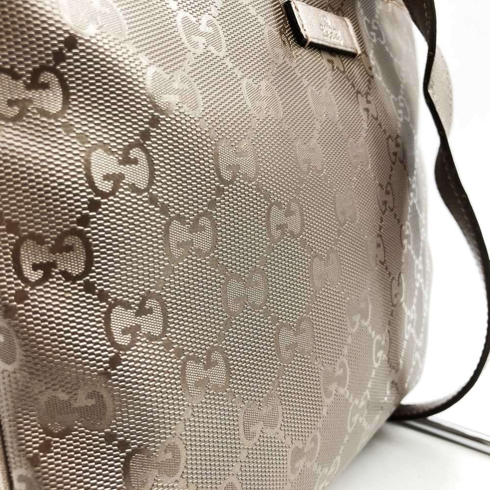 Gucci 201538 GG Imprime Crossbody Shoulder Bag/Body Bag Metallic Pink/Brown Pre-owned