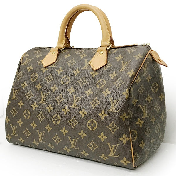 Louis Vuitton M41526/Speedy 30 (old) Monogram Handbag in Brown Monogram Canvas PRE-OWNED