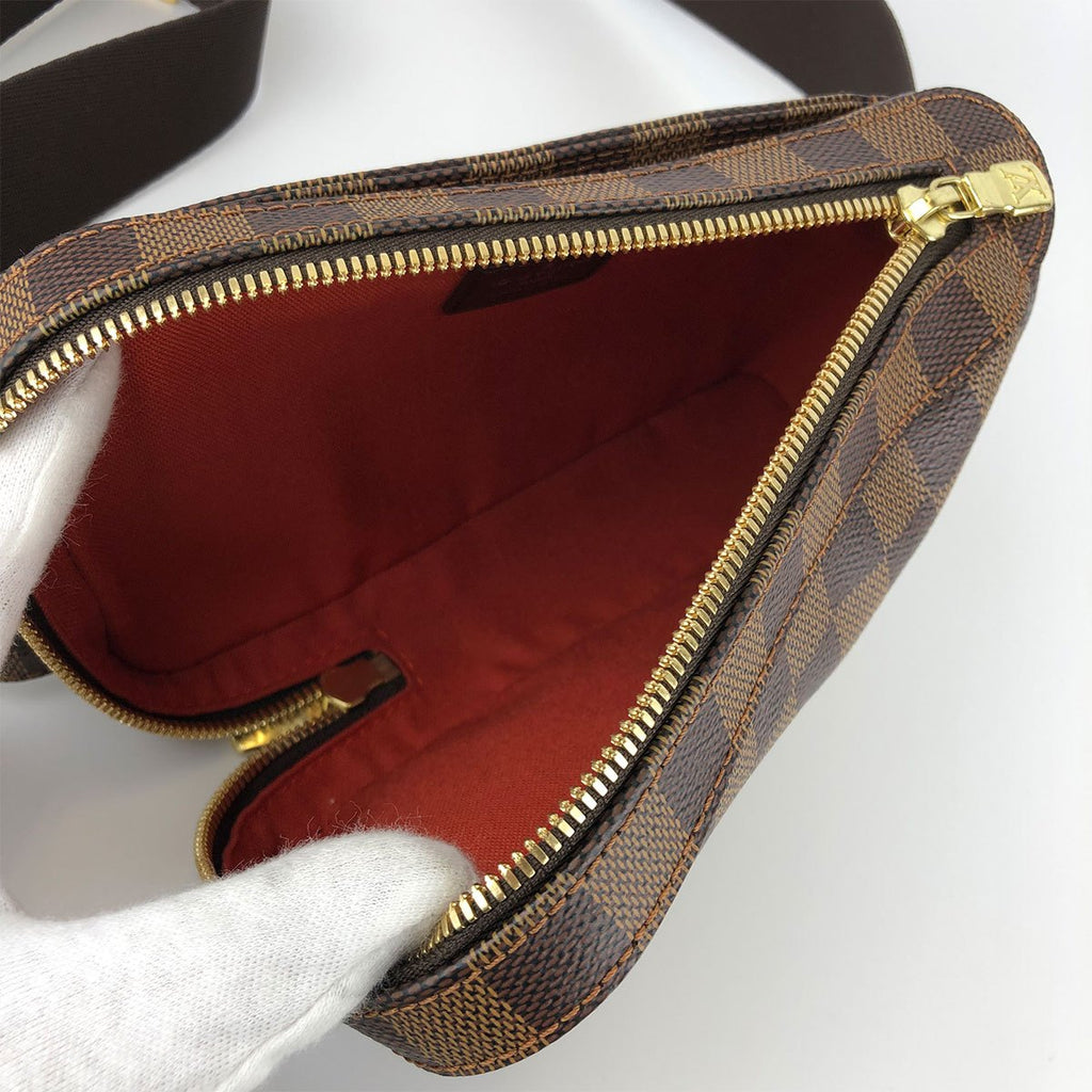 [CLEARANCE]Louis Vuitton N51994 Geronimos Waist Bag, Damier Canvas/Nylon, Brown, Shoulder Bag, Gold Hardware, Unisex PRE-OWNED