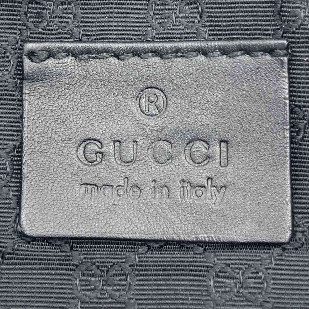 Gucci 92820 Pouch Handbag Black Canvas Sherry Line Brand Name PRE-OWNED
