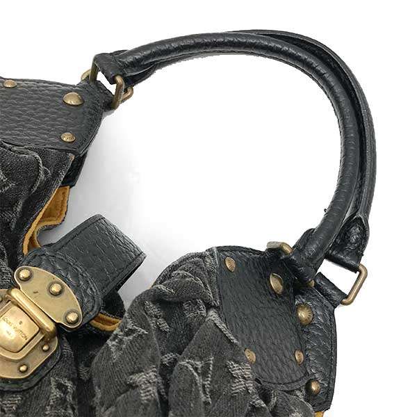 Louis Vuitton M95510/Monogram Denim XL Monogram Denim Shoulder Bag Black One-Shoulder Monogram Denim PRE-OWNED