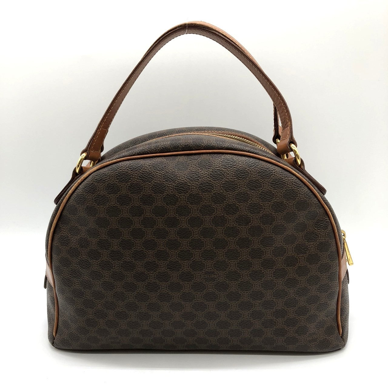 Celine MC96 Macadam Handbag in Brown PVC and Leather PRE-OWNED