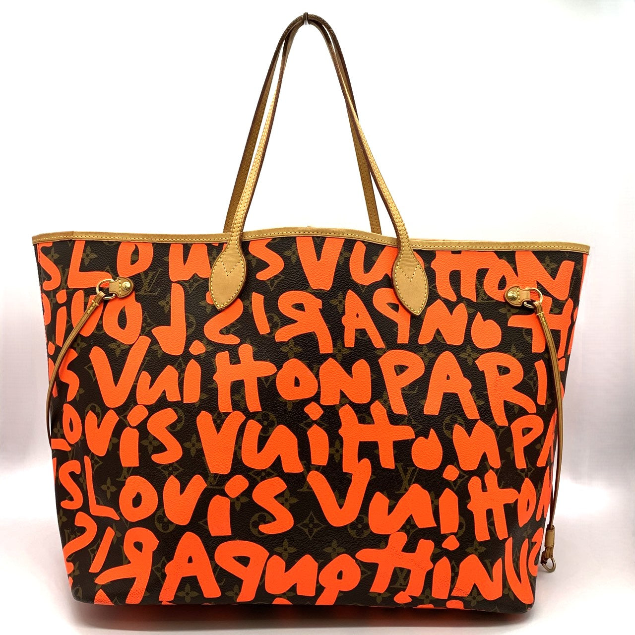 Louis Vuitton M93702 Neverfull GM Tote Bag Monogram Graffiti Orange Pre-owned