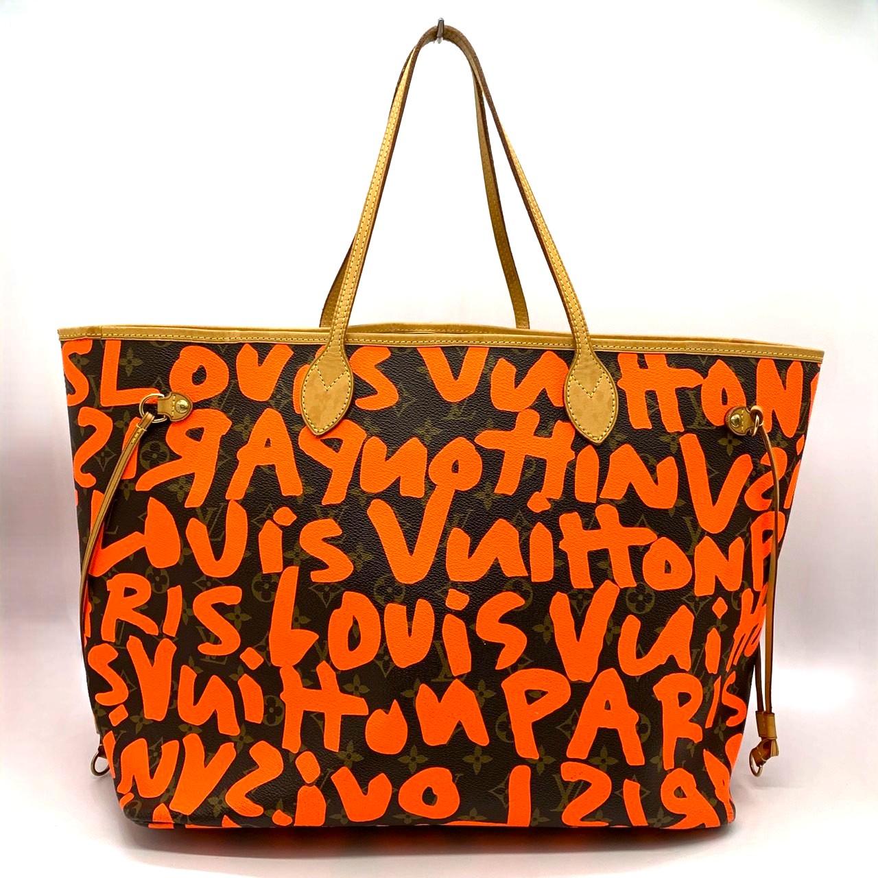 Louis Vuitton M93702 Neverfull GM Tote Bag Monogram Graffiti Orange Pre-owned