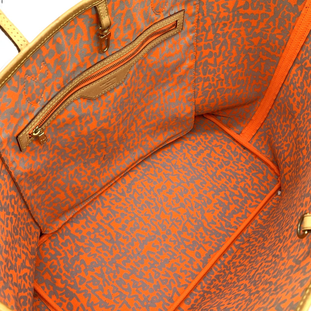 Louis Vuitton M93702 Neverfull GM Tote Bag Monogram Graffiti Orange Pre-owned