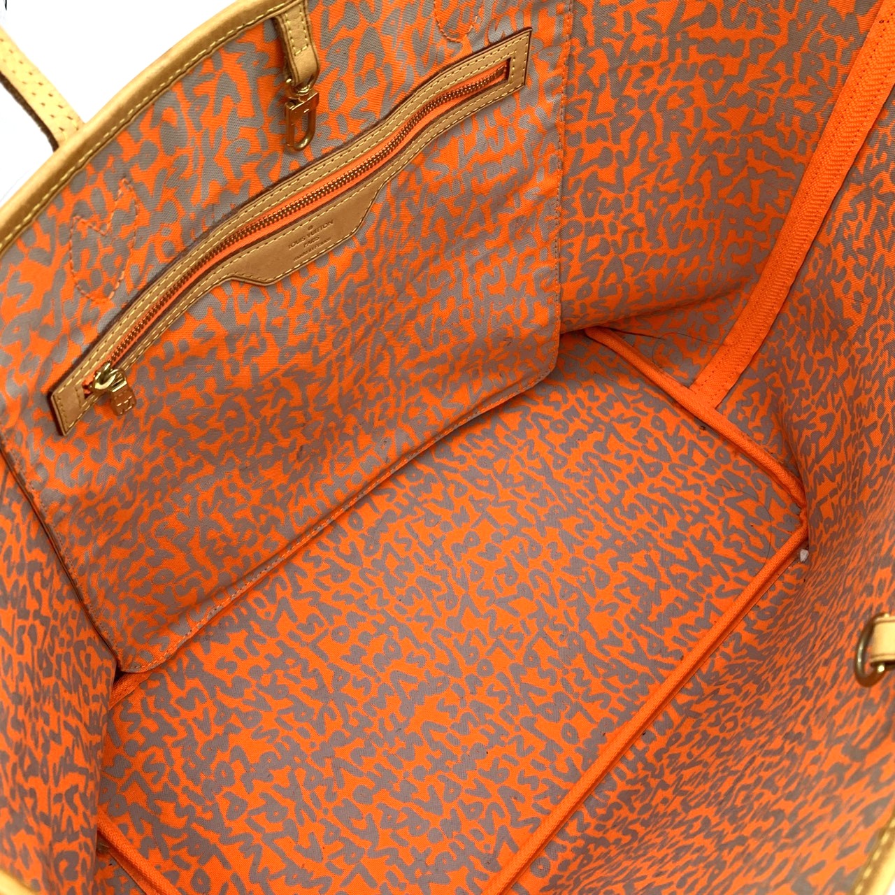 Louis Vuitton M93702 Neverfull GM Tote Bag Monogram Graffiti Orange Pre-owned