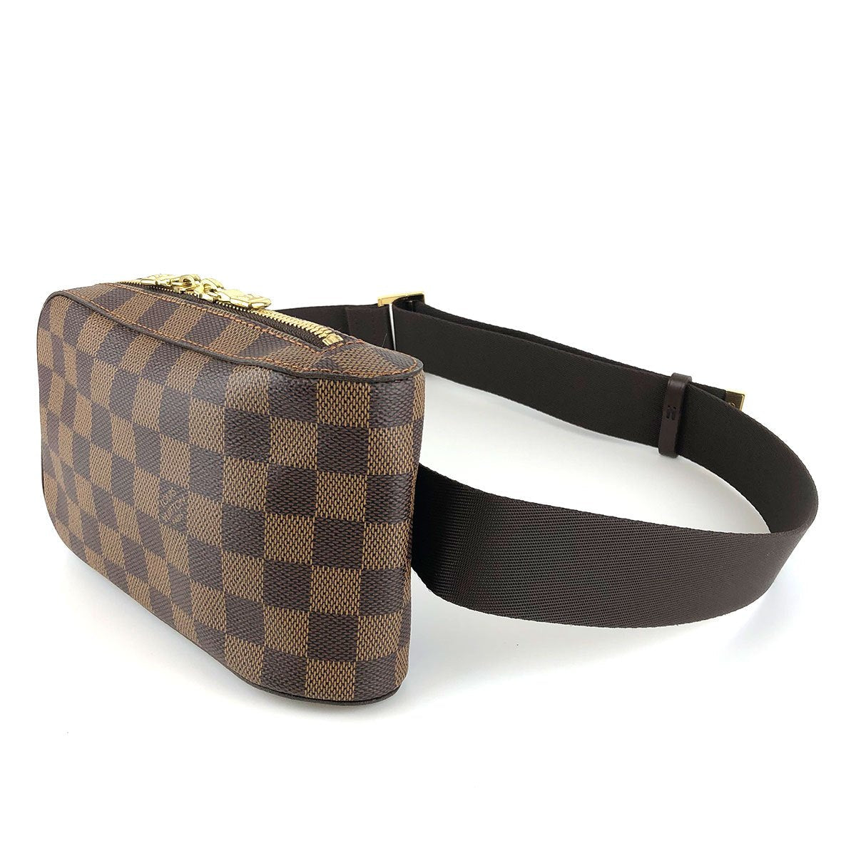 [CLEARANCE]Louis Vuitton N51994 Geronimos Waist Bag, Damier Canvas/Nylon, Brown, Shoulder Bag, Gold Hardware, Unisex PRE-OWNED