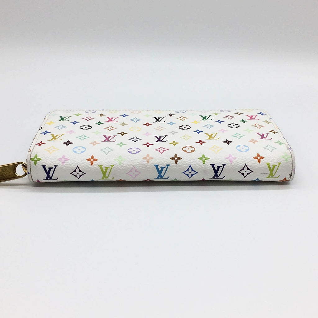 [CLEARANCE]Louis Vuitton M60241 Zippy Wallet Rich Monogram Multicolor White PRE-OWNED