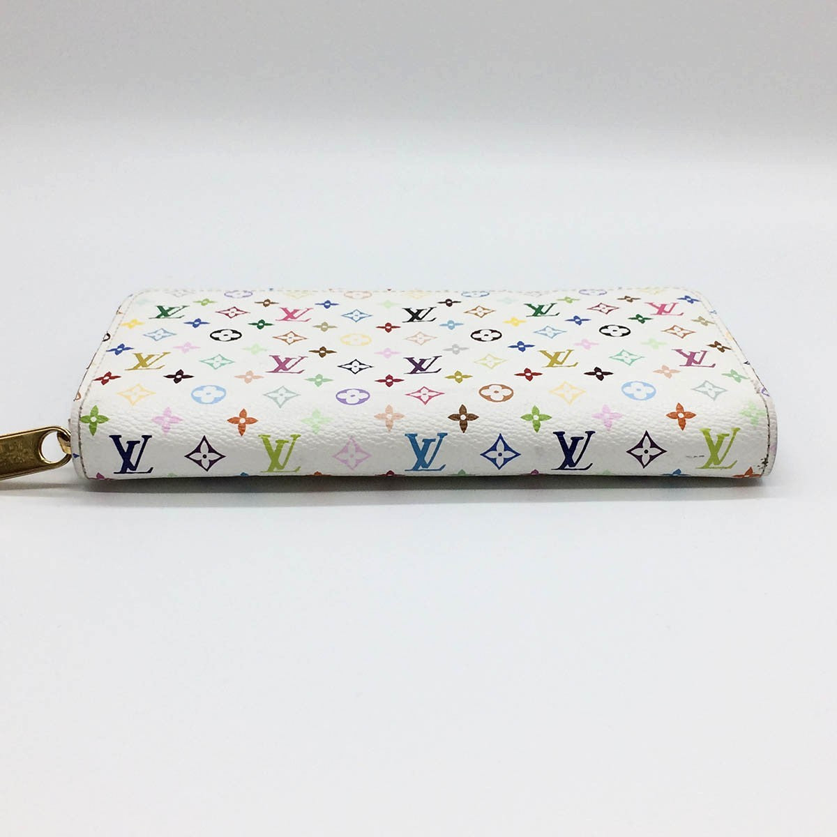 [CLEARANCE]Louis Vuitton M60241 Zippy Wallet Rich Monogram Multicolor White PRE-OWNED