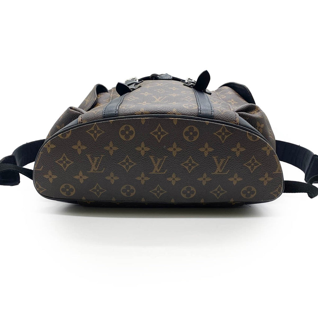 Louis Vuitton Christopher PM Backpack Monogram Macassar Brown/Black Pre-owned
