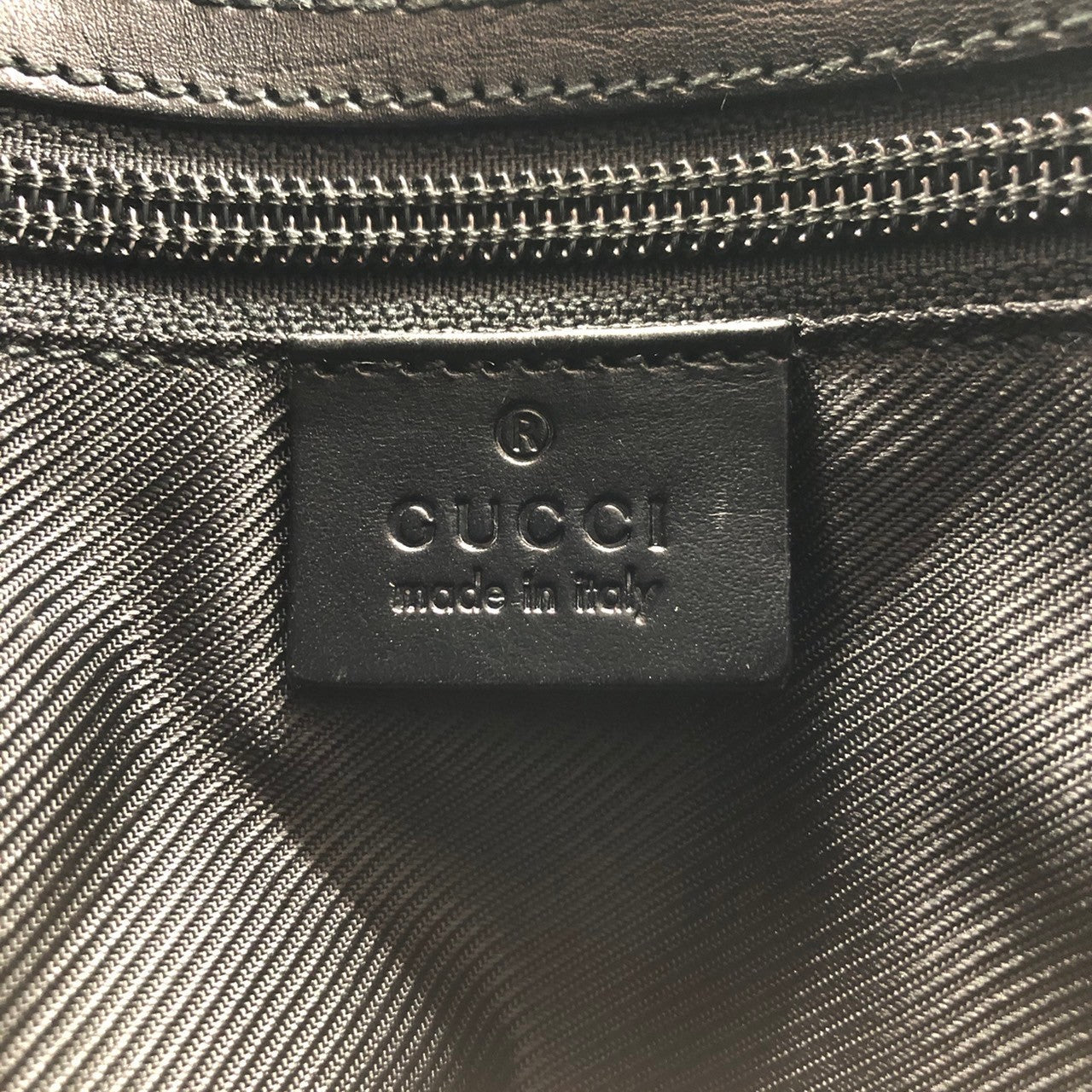 Gucci 27639 Slim Shoulder Bag, Crossbody, Black GG Canvas/Leather PRE-OWNED