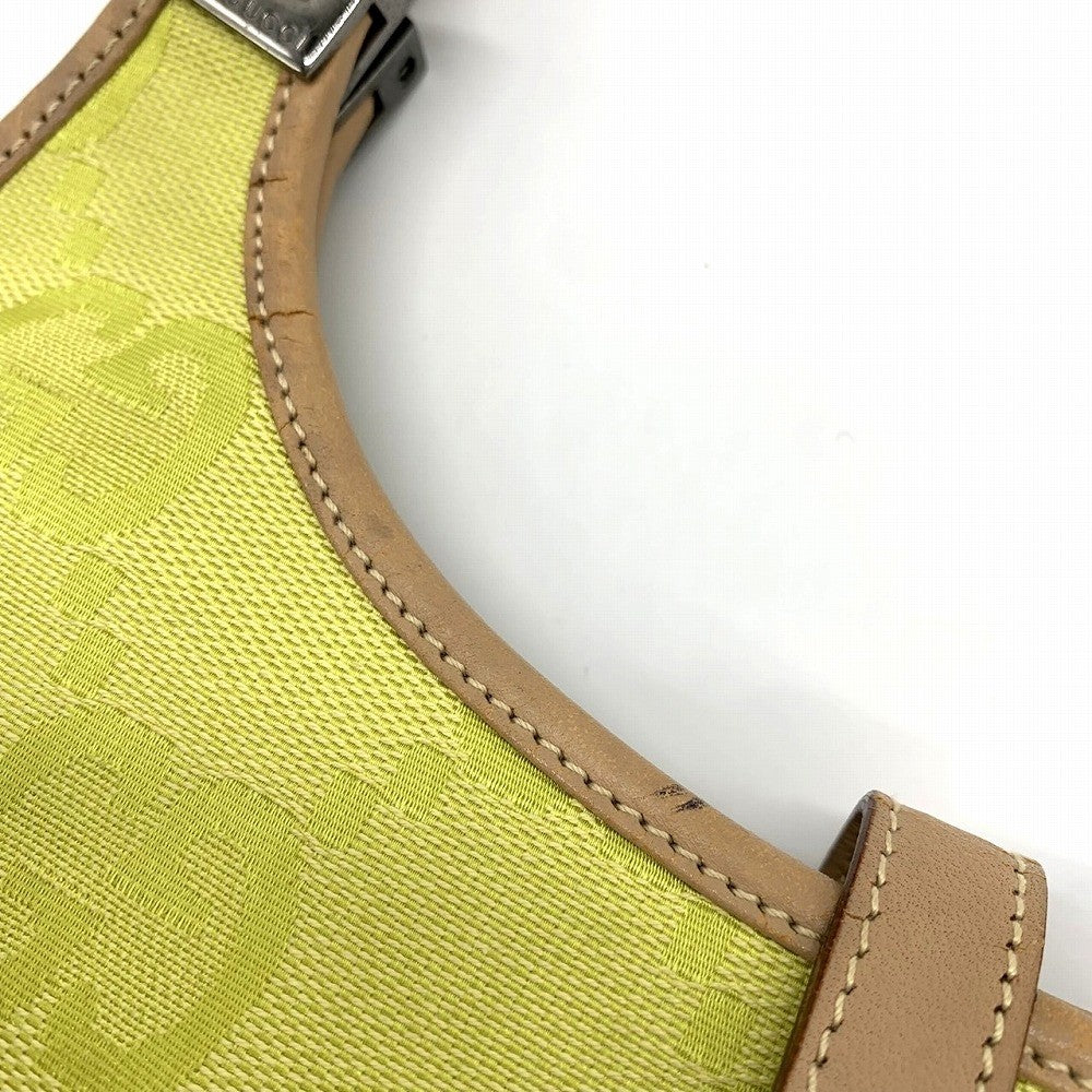 Gucci 002 1068 Jackie Shoulder Bag, Mini Bag, Slim, Yellow/Beige, GG Canvas and Leather. PRE-OWNED