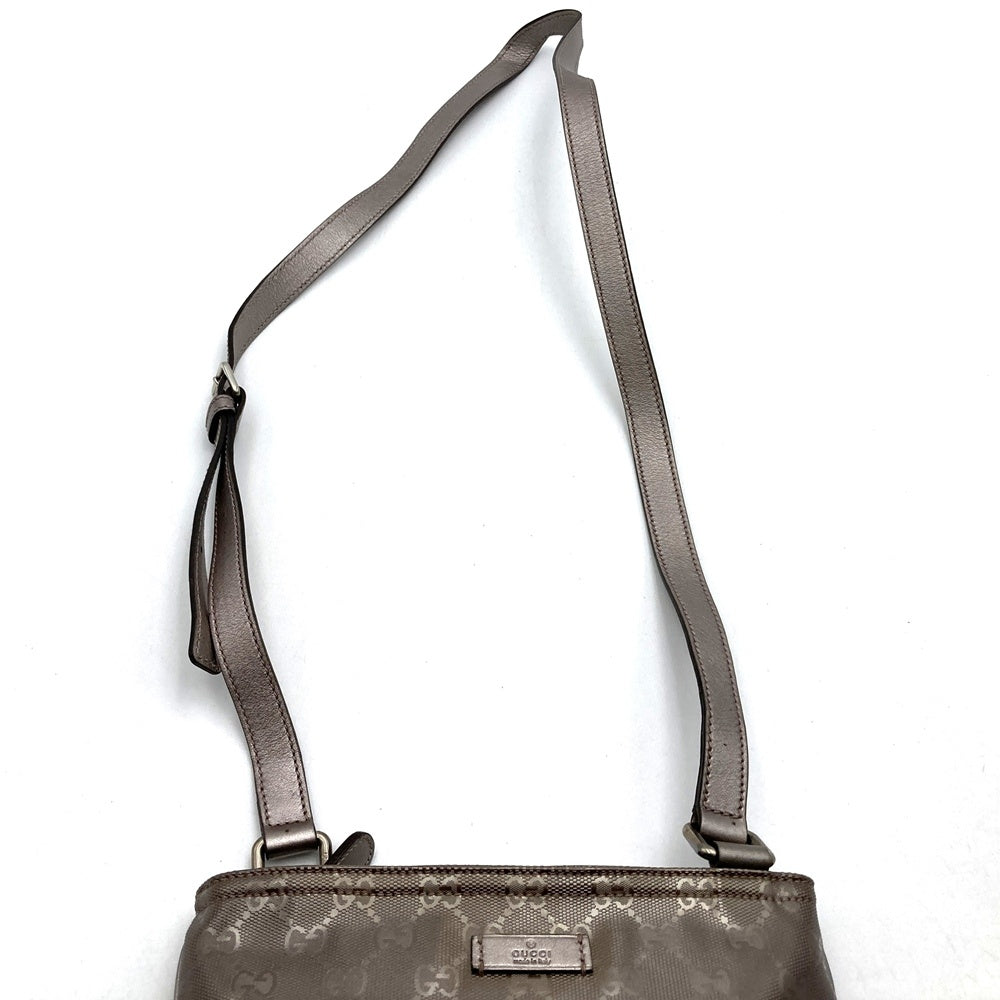 Gucci 201538 GG Imprime Crossbody Shoulder Bag/Body Bag Metallic Pink/Brown Pre-owned