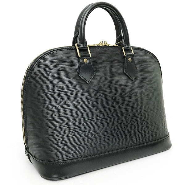 [CLEARANCE]Louis Vuitton M52142 Alma Epi Handbag Mini Boston Bag in Noir Black Epi Leather for Women PRE-OWNED