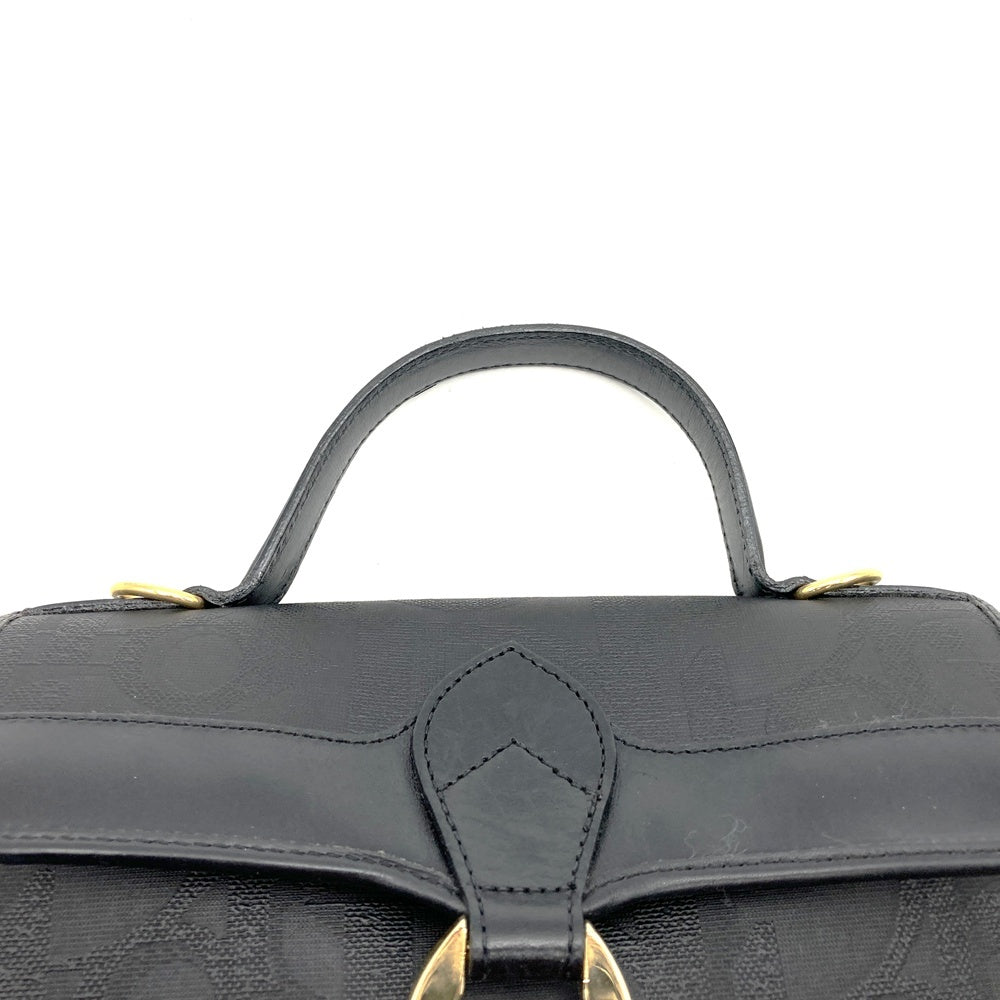 Christian Dior handbag, black PVC, Trotter print, high-end brand item PRE-OWNED