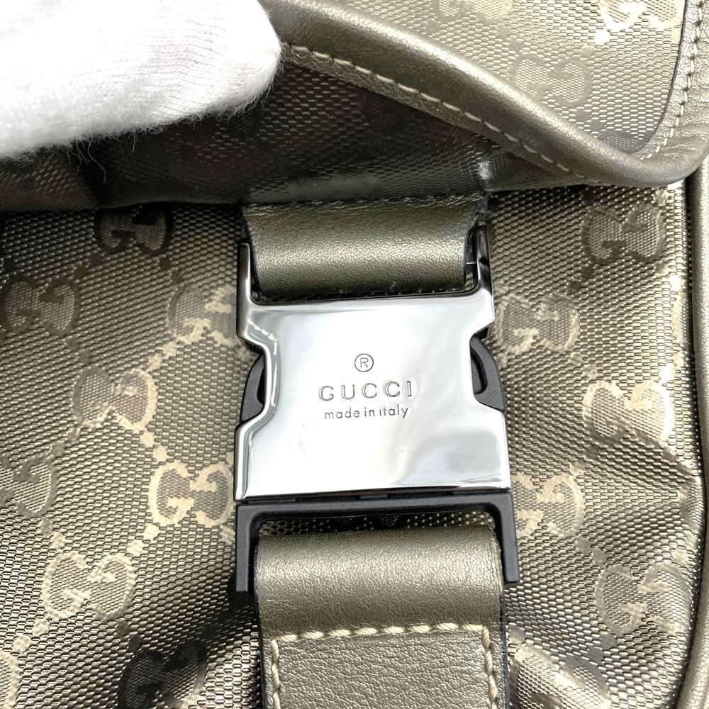 Gucci 201732 GG Imprime Crossbody Shoulder Bag PVC Brown Metallic Pre-owned