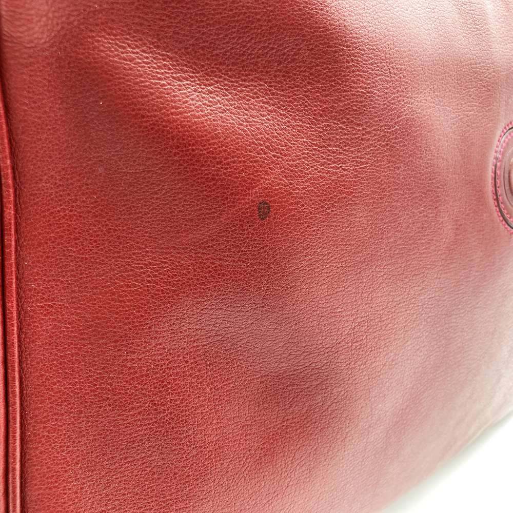 Old Gucci 004 110 0259 Clutch Bag Leather Wine Red PRE-OWNED