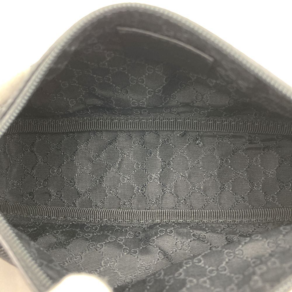 Gucci 92820 Pouch Handbag Black Canvas Sherry Line Brand Name PRE-OWNED