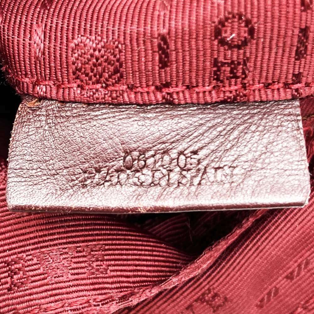 LOEWE Slim Shoulder Bag Heritage Leather Red 061005 PRE-OWNED